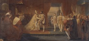 Entrevista de Francisco I e do Papa Clemente VIII em Marselha. 13 de outubro de 1533 de Charles Philippe Lariviere